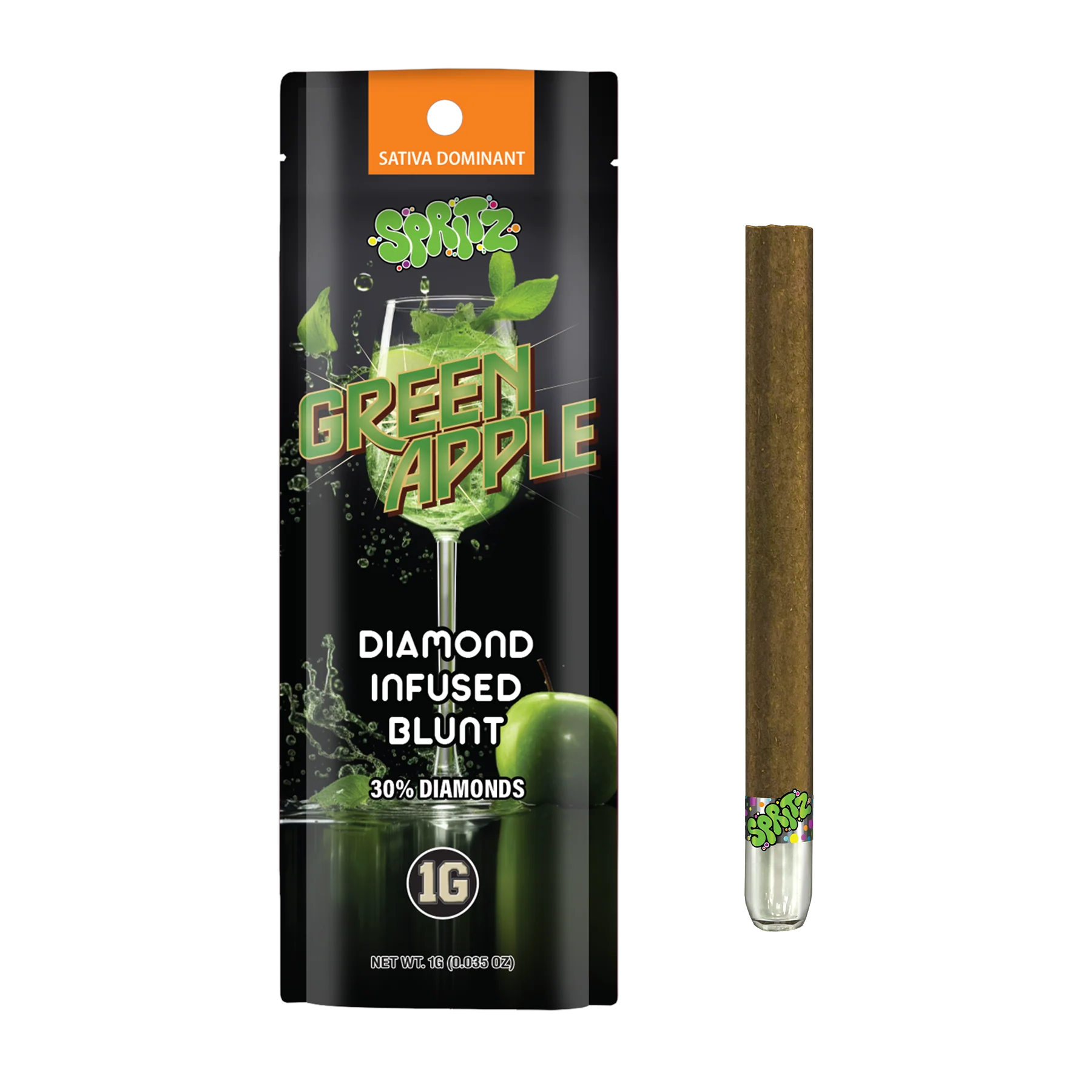 Spritz Green Apple Sativa 1g Infused Blunt