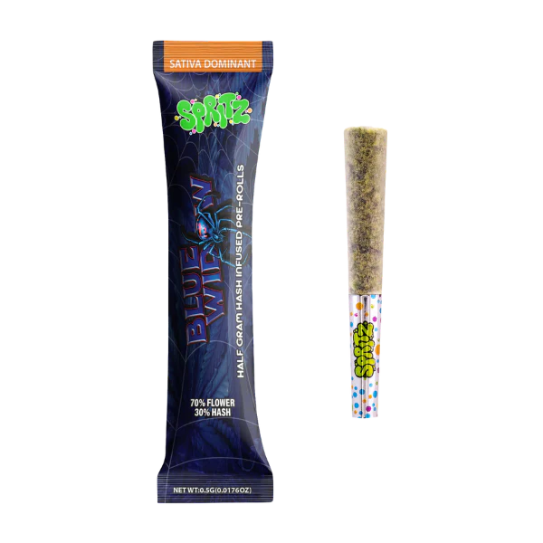 Spritz Blue Widow Sativa Infused 1pk Preroll