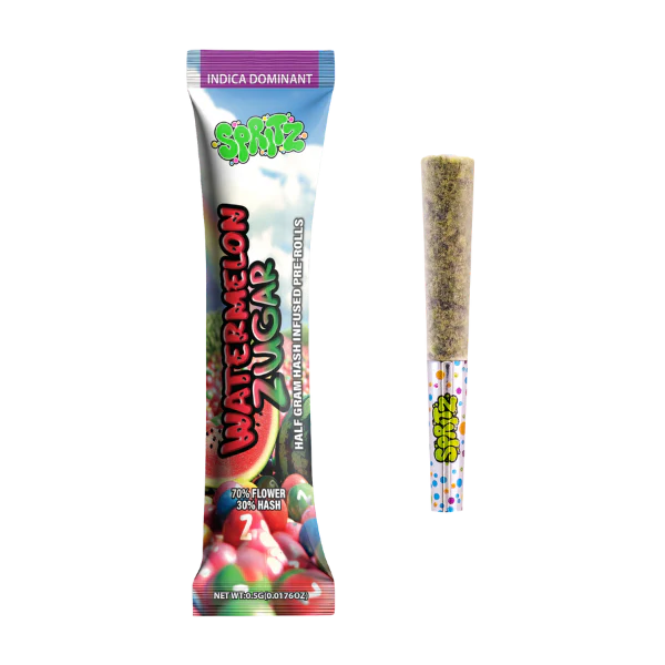 Spritz Watermelon Zugar Sativa Infused 1pk Preroll