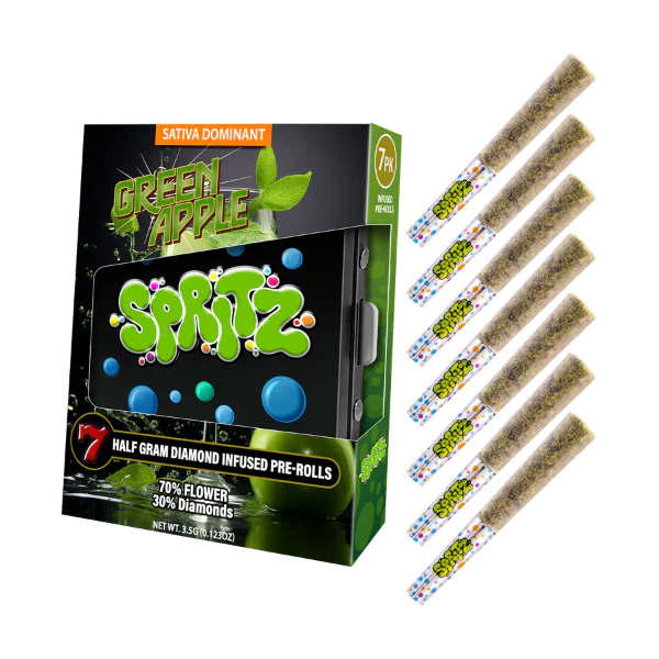 Spritz Green Apple Sativa Infused 7pk Preroll
